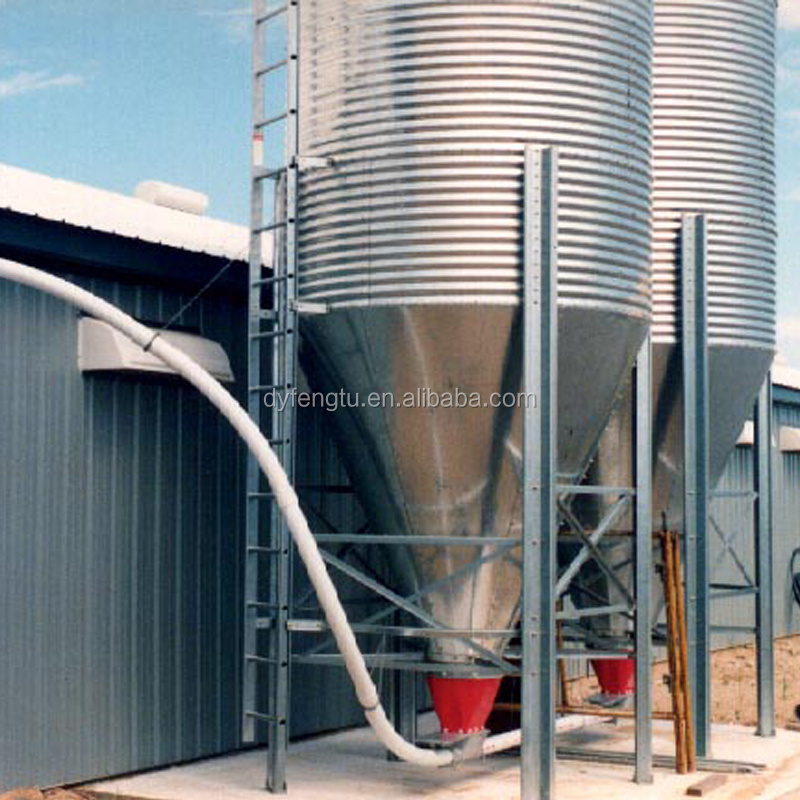 farm used feeding 3t -30t small grain silo for poultry animal feed bin feed tank galvanized steel silo for sale