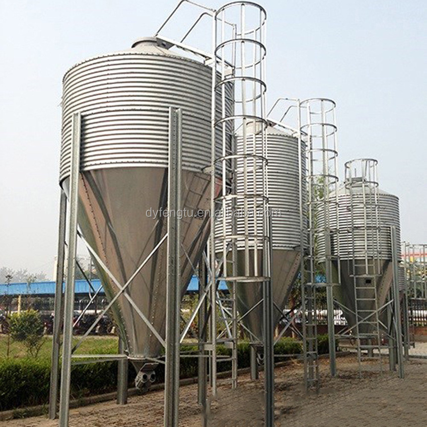 silos 50 tons grain storage 3t -30t small grain silo for poultry animal feed bin feed tank galvanized steel silo for sale