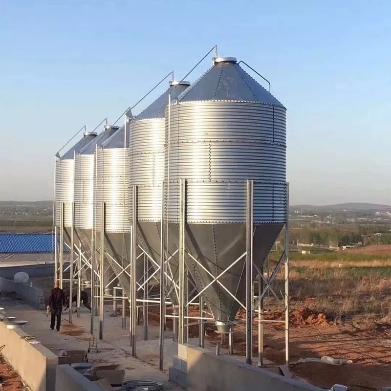 Farm used grain silo 3t -30t small feed silo for poultry animal feed bin