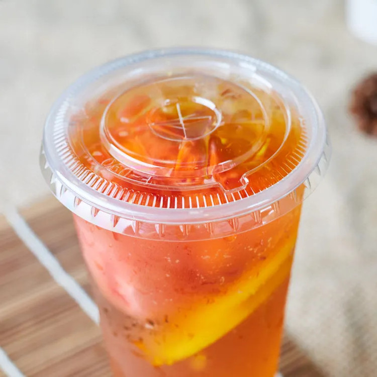 Fu kang  custom-made 20-24 oz 95 mm transparent PET plastic cups disposable cold drink cups.