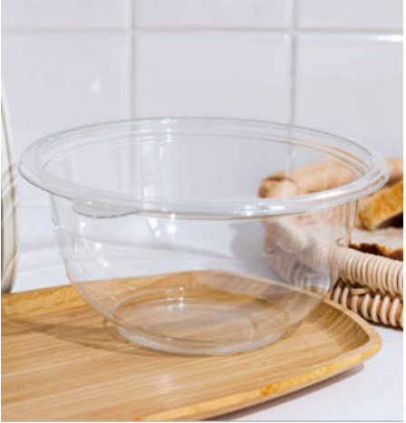 2024 wholesale 24-32 oz disposable transparent PET salad bowl