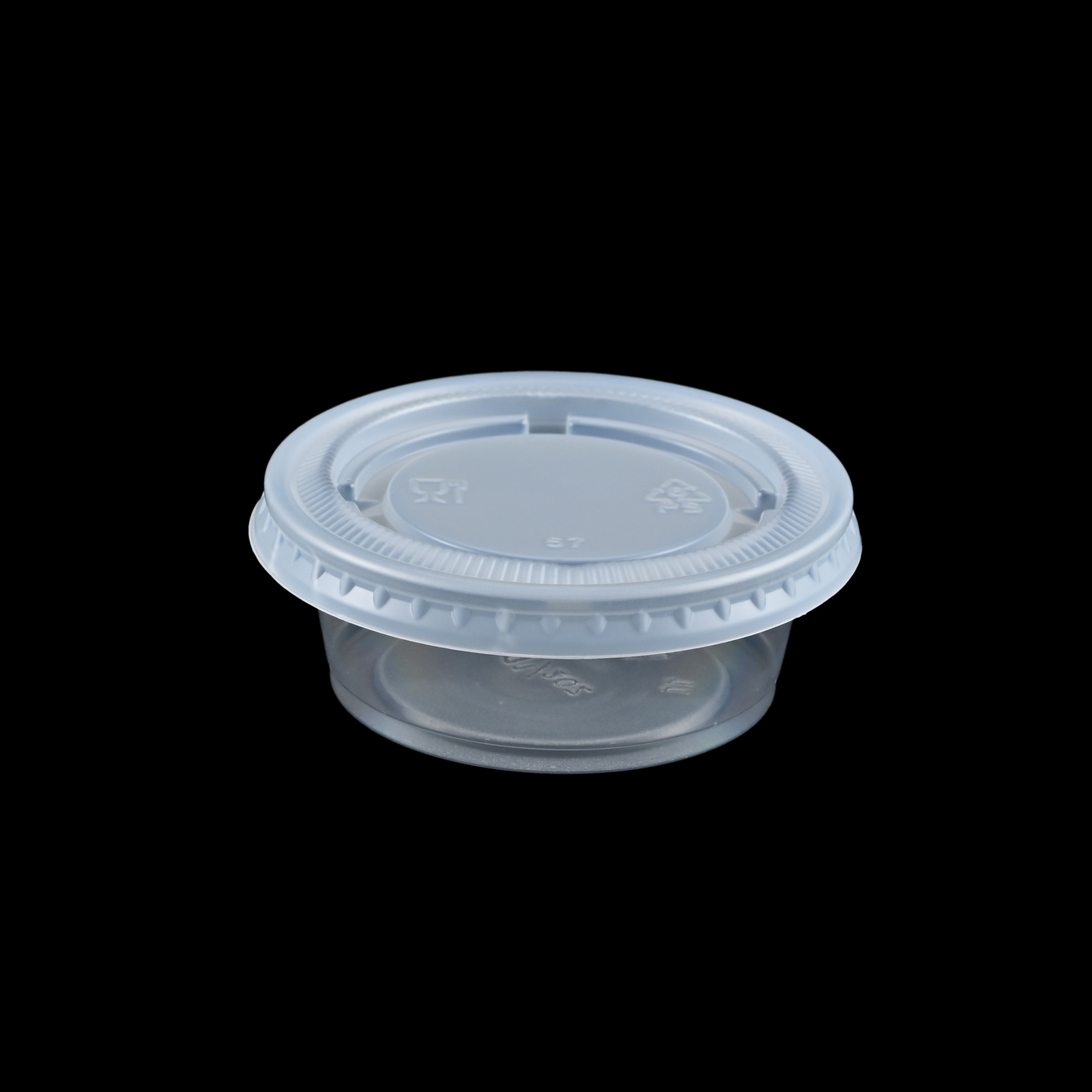 1-2.5 OZ Eco Friendly Transparent Disposable Plastic Pp Takeaway Containers Food Seasoning Sauce Cup With Lids