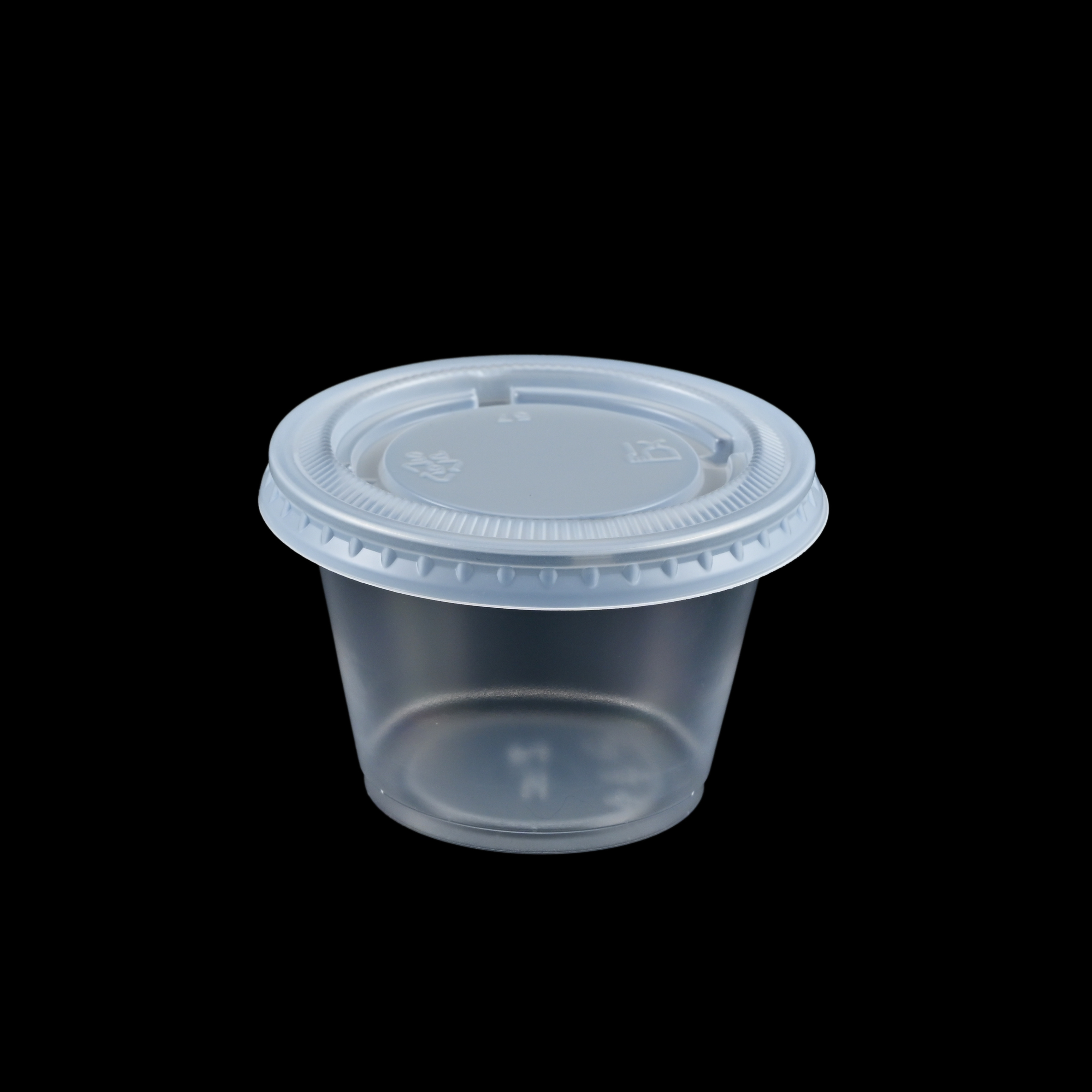 Hot Sale Disposable 2 oz pet inner portion PP Dessert Black Plastic Sauce Cup