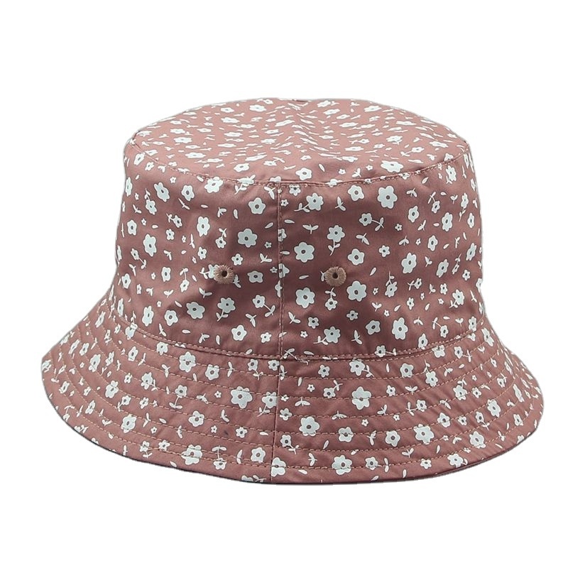 Hot Sale Custom Polyester Summer Sun Protection Toddler Cap Full Printing Reversible Unisex Kids Bucket Hat