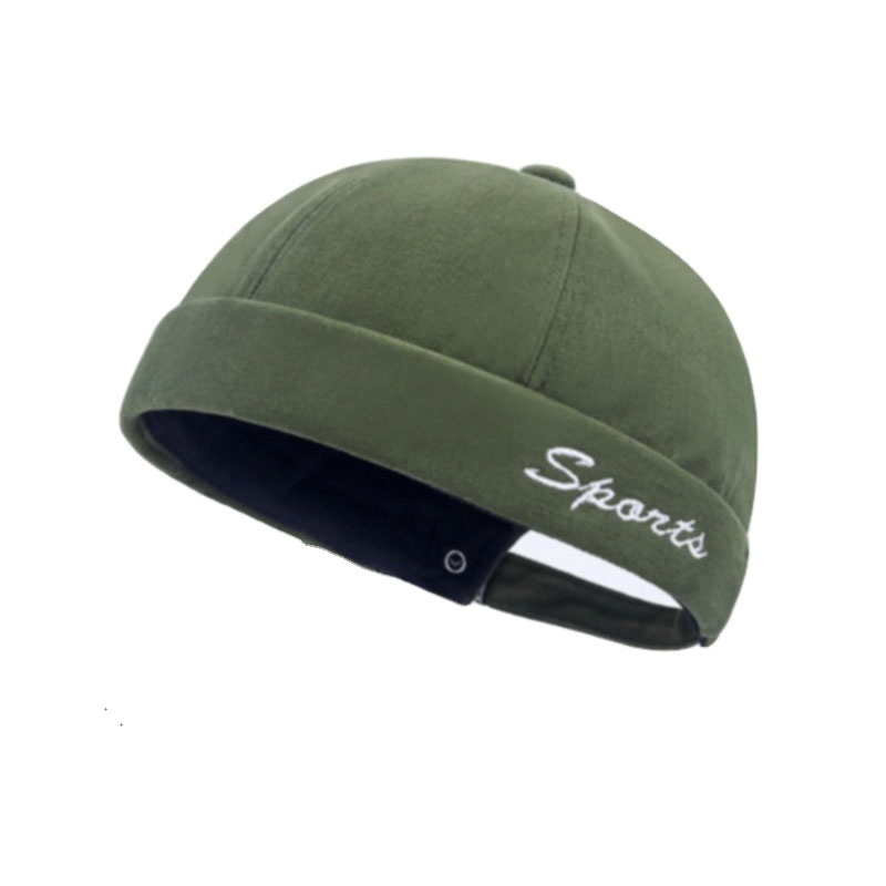 Men's Summer Cotton Hat Supplier Cap Without Brim Wholesale Embroidery LOGO Custom Brimless Docker Baseball Cap