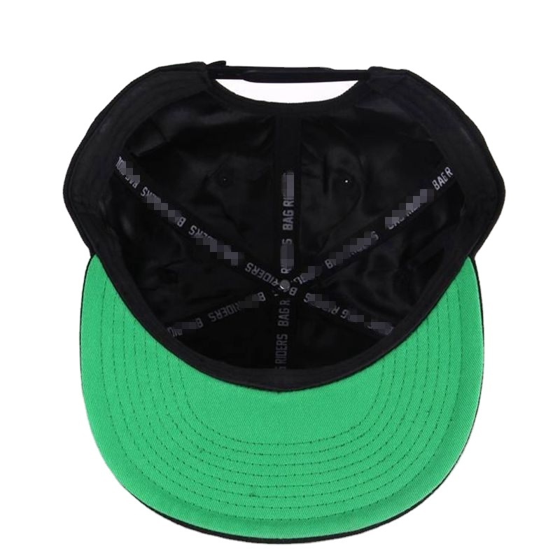 New Fashion Cotton Black Custom Embroidery Flat Bill 7 Panel Hat Man Hip Hop Sports Cap Raiders Snapback Hats Cap