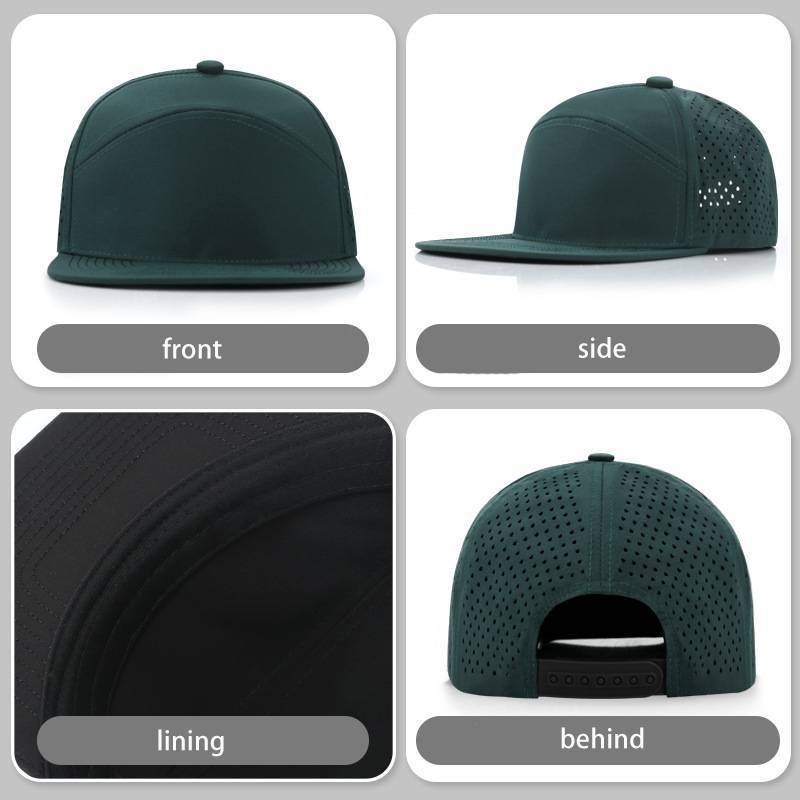 Hats For Men Plain Fabric Outdoor Hat Flat Bill Plastic Cap Baseball Sport Trucker Dad Caps Fitted Waterproof Snapback Cap