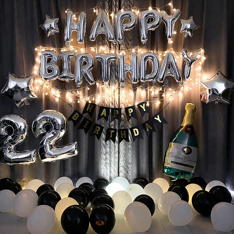 sale happy birthday letter aluminum foil balloon party decoration suit