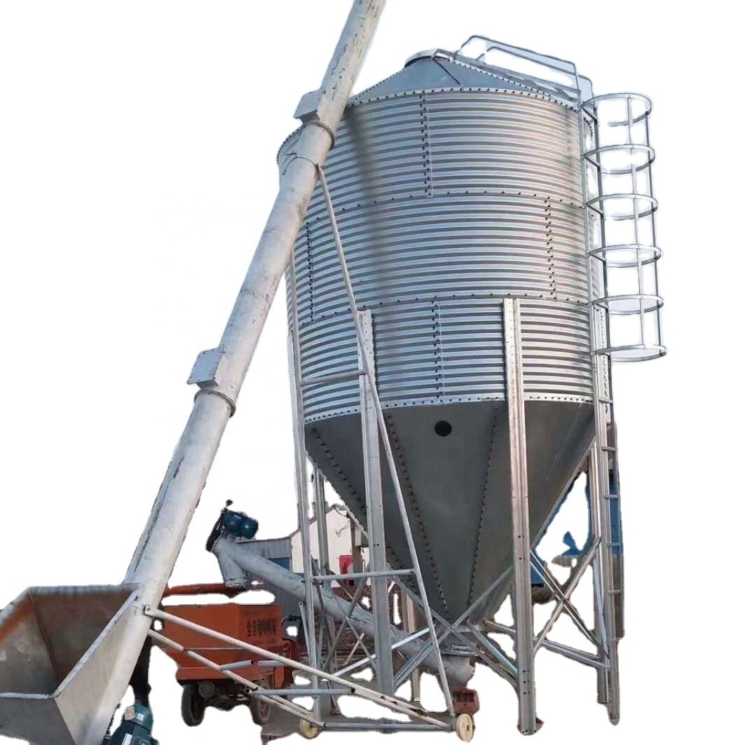 2.7 Ton To 33.5 Ton  Farm Poultry Breeding Feed Silos Chicken Goose Feed Small Steel  Silos