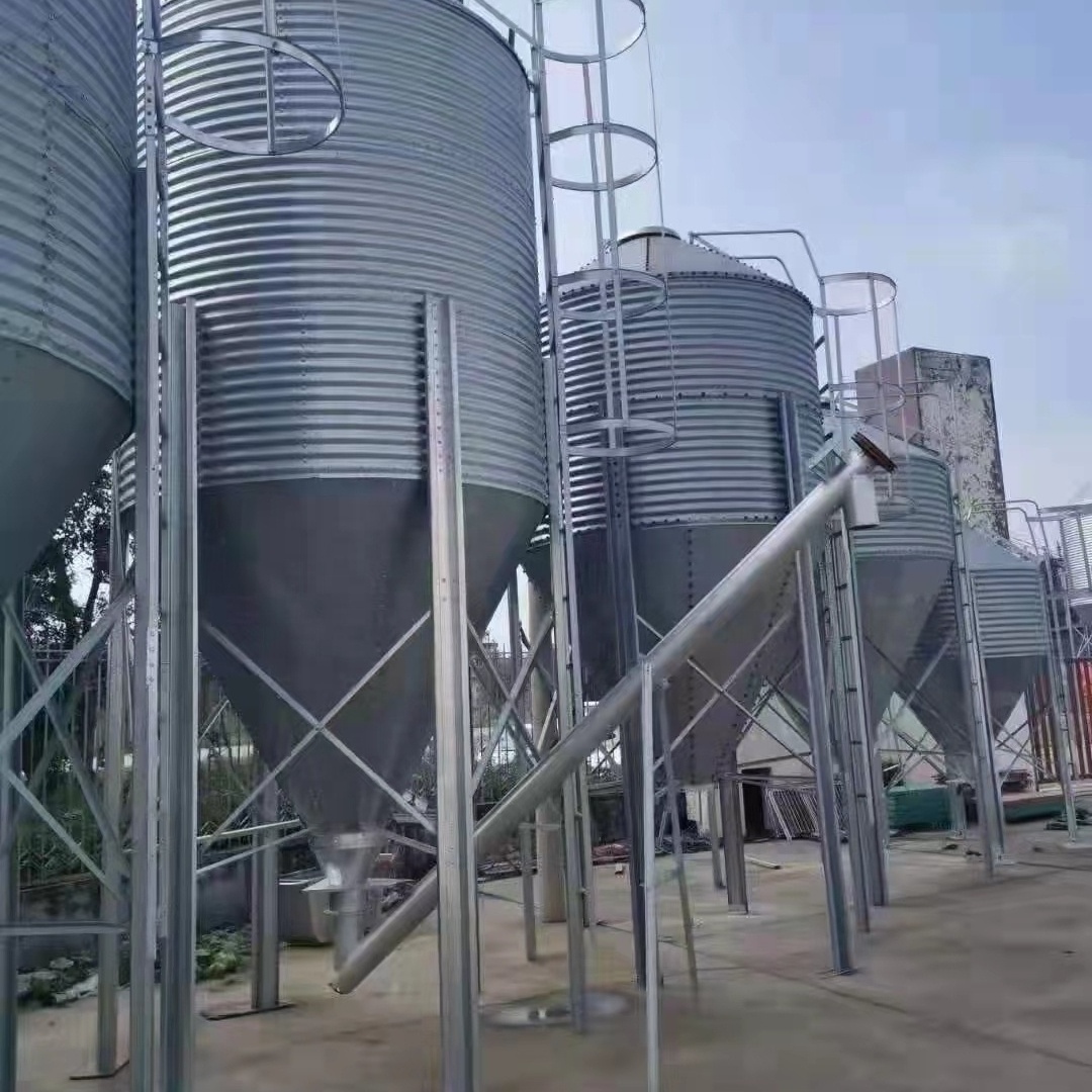 China factory direct sales chicken feed small silo fish feed silo 20 ton feed silo