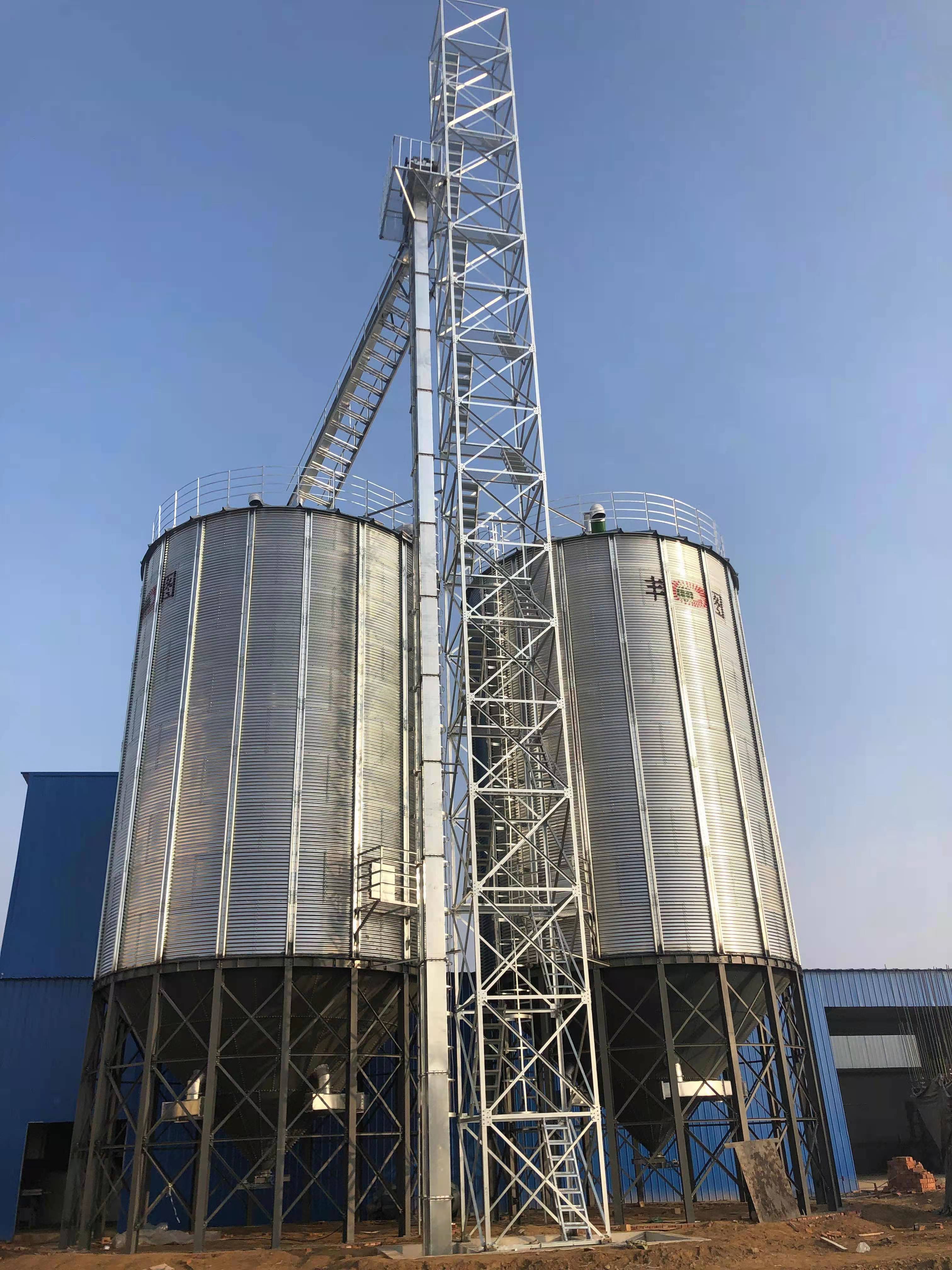 Prefabricated steel bin silo grain auger coffee bean silo flexible grain silo