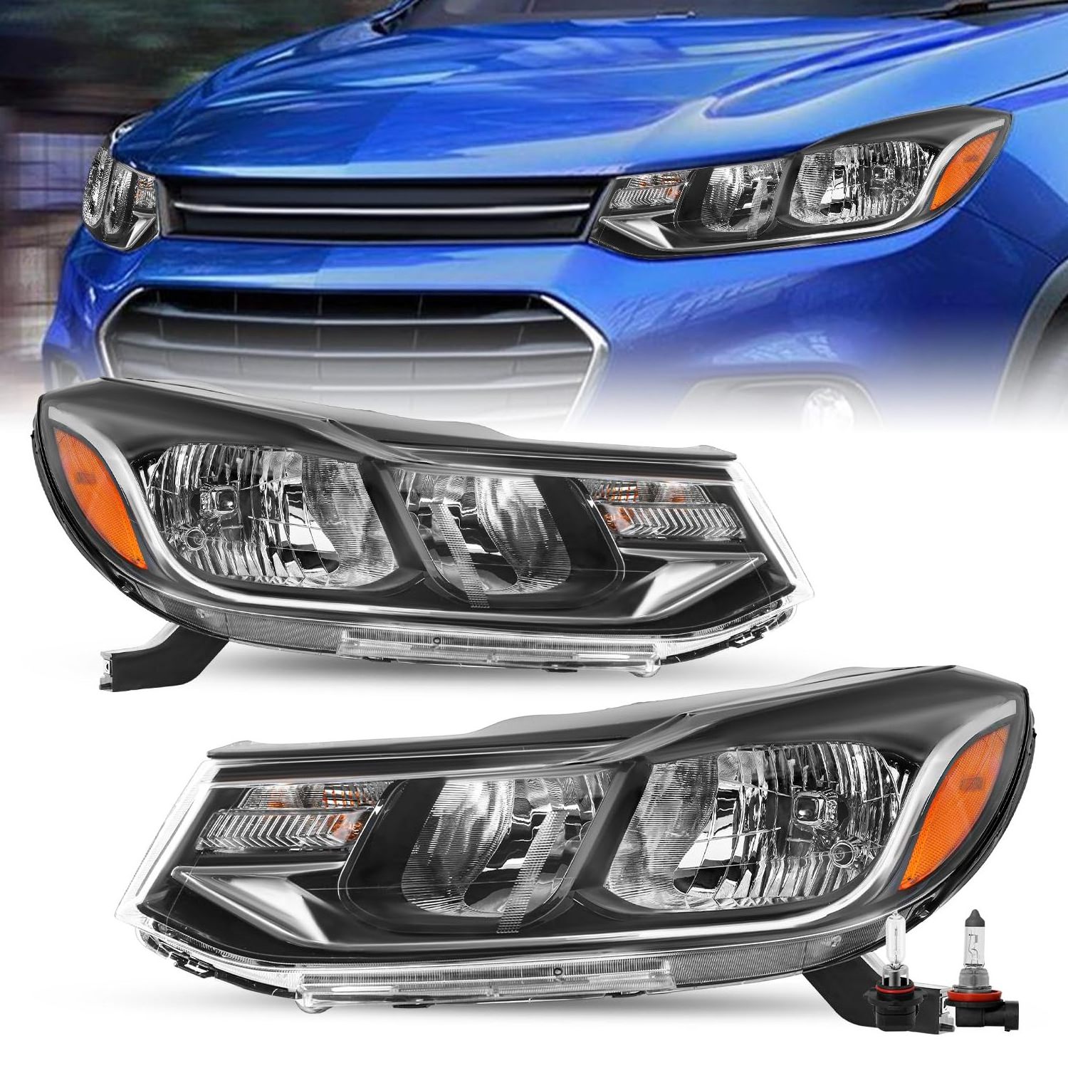 Flyingsohigh Halogen headlamp headlight for 2017-2021 Chevrolet Trax LS|LT auto Accessories Head Light GM2503444 42698950