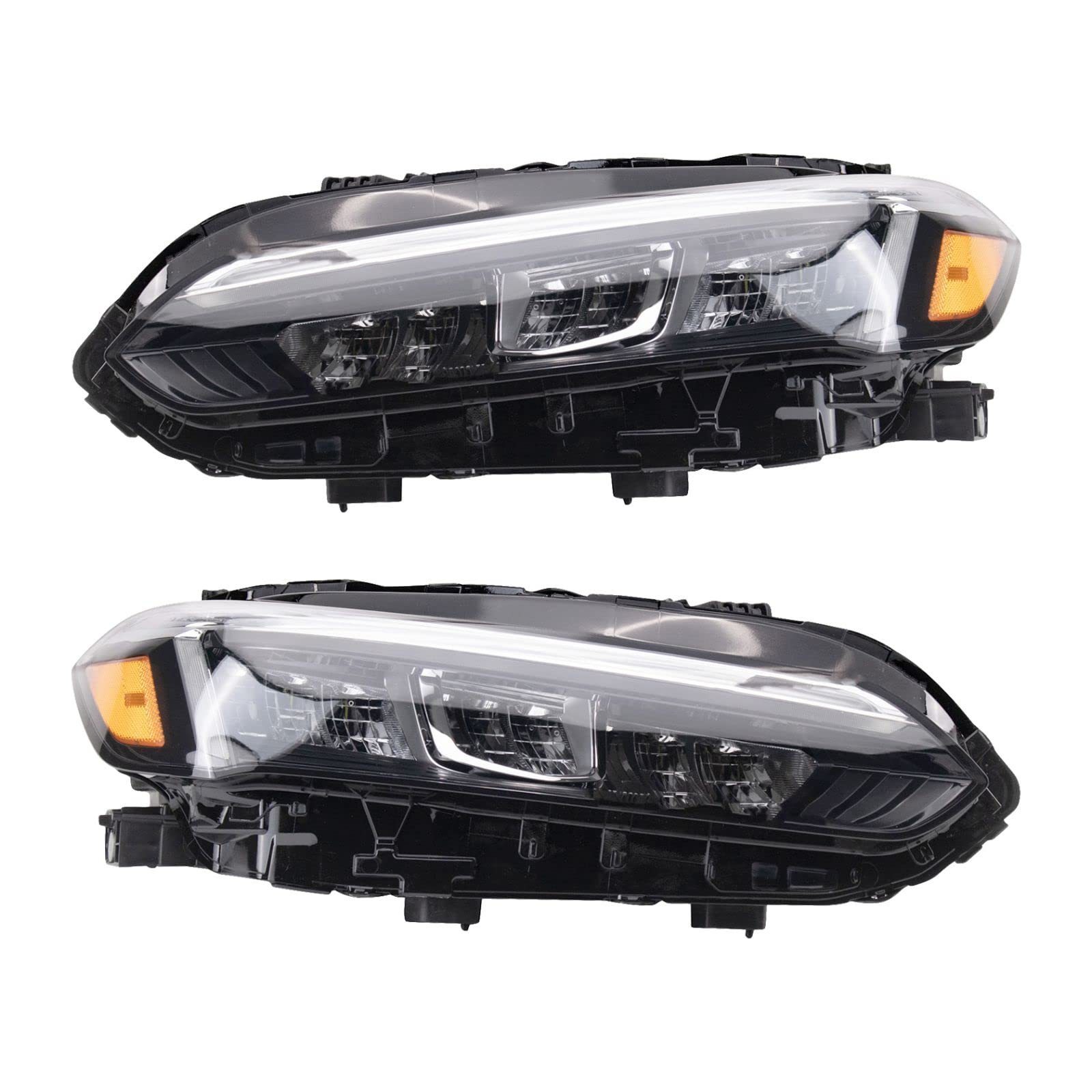 LED Headlamp Head light For Honda Civic Black/Clear Lens Front Lamp Headlight HO2503205 33100-T20-A52