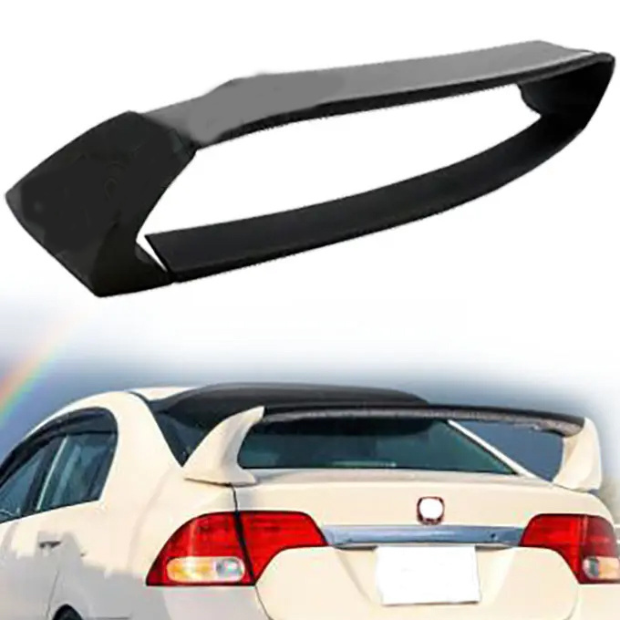 Flyingsohigh Auto Parts Sport ABS Plastic Carbon Fiber  Made FD2 Style  Rear Spoiler For Honda Civic 2006 2008 2009 2010 20