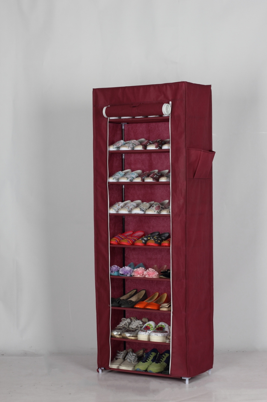 factory outlet quality shoe rack and wardrobe folding non-woven shoes cabinet