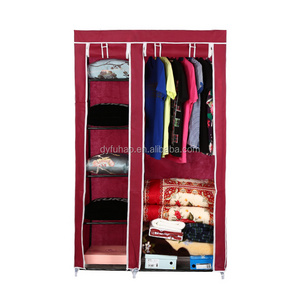 non-woven fabric storage wardrobe  portable home furniture FACTORY SELL   foldable fabric wardrobe