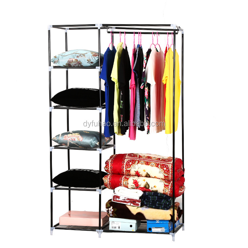 non-woven fabric storage wardrobe  portable home furniture FACTORY SELL   foldable fabric wardrobe