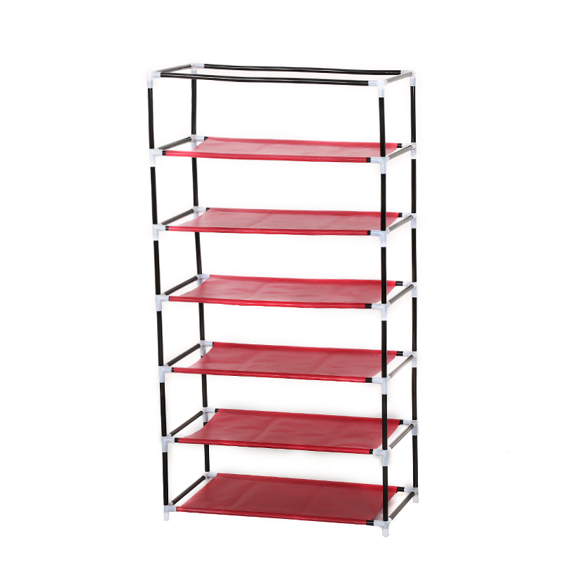 Best selling wholesale 6 layer shoe cabinet adjustable free standing folding waterproof Shoe rack