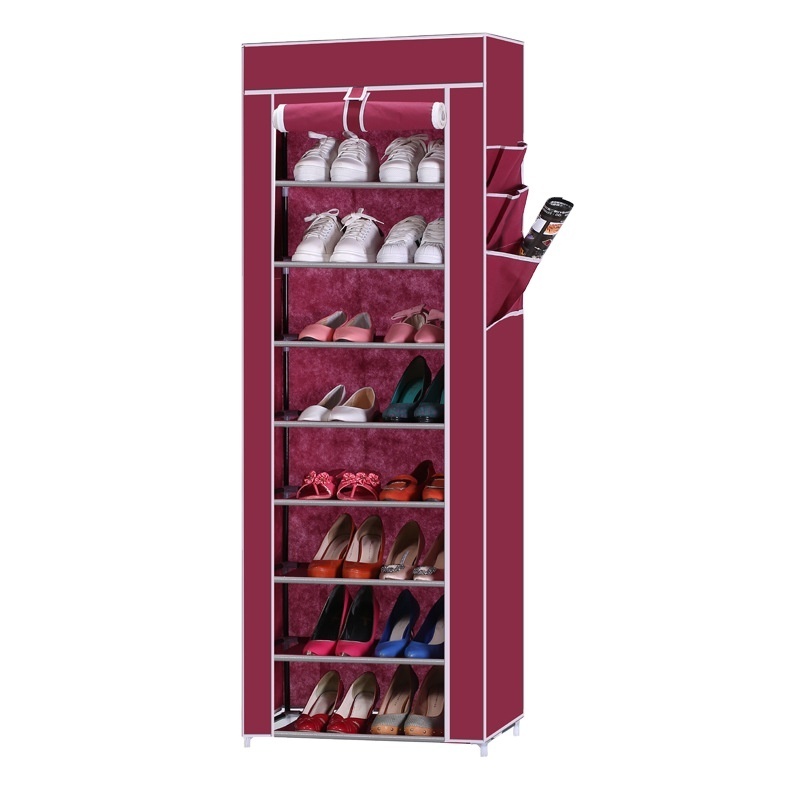 10 tiers  cheap shoe rack cabinet  Folding portable 10  shelf shoe rack