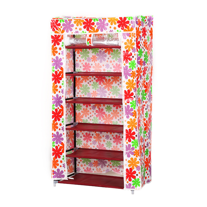 Best selling wholesale 6 layer shoe cabinet adjustable free standing folding waterproof Shoe rack