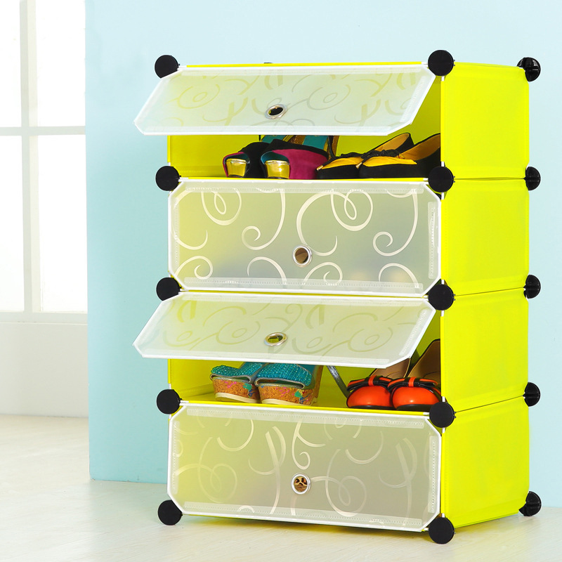 DIY plastic shoe cabinet Portable  kids clothes  closet Magic wardrobe storage Organizer