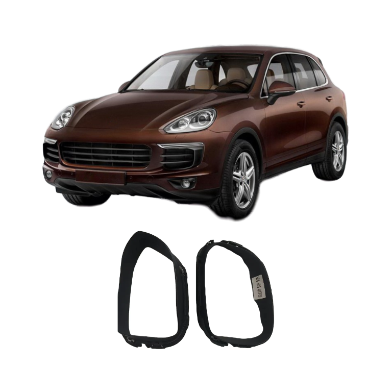 GFKJ car bumper spoiler grille Rear bumper exhaust trim frame for Porsche Cayenne 2015 OEM95850583710 9B9 95850583810 9B9