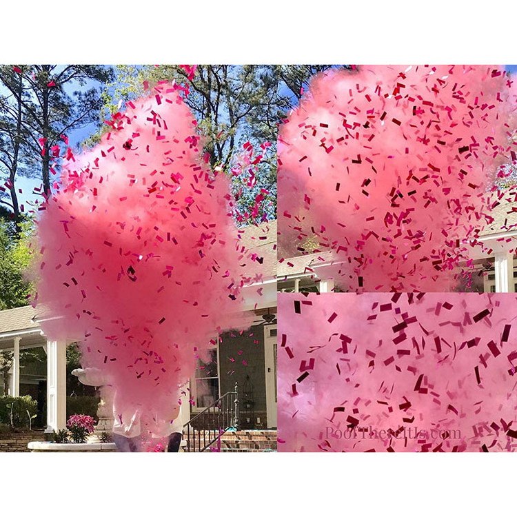 Custom Hand-held Biodegradable Gender Reveal Paper Confetti Launcher Popper Cannon