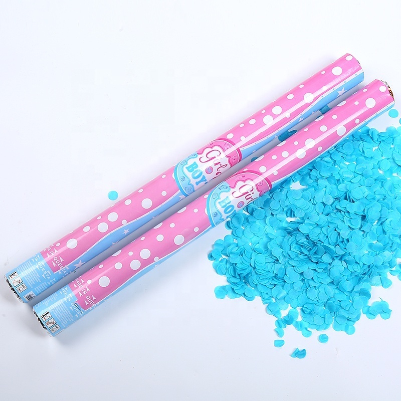 2022 latest customized Pink Blue safe and friendly confetti cannon for celebration party