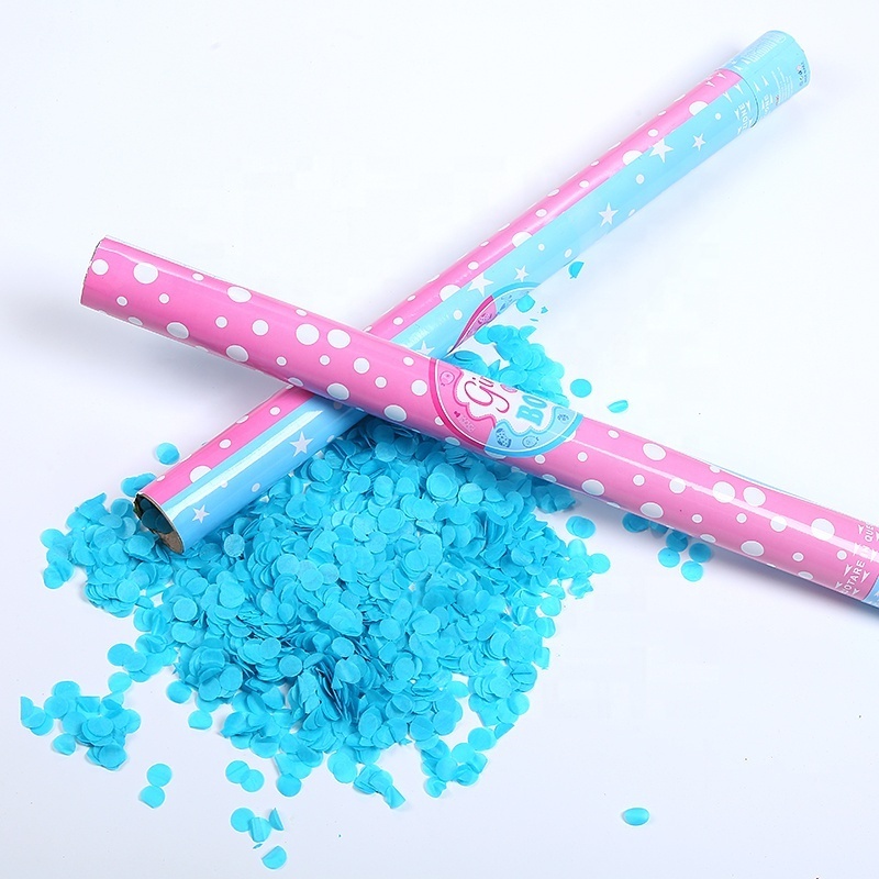 2022 latest customized Pink Blue safe and friendly confetti cannon for celebration party