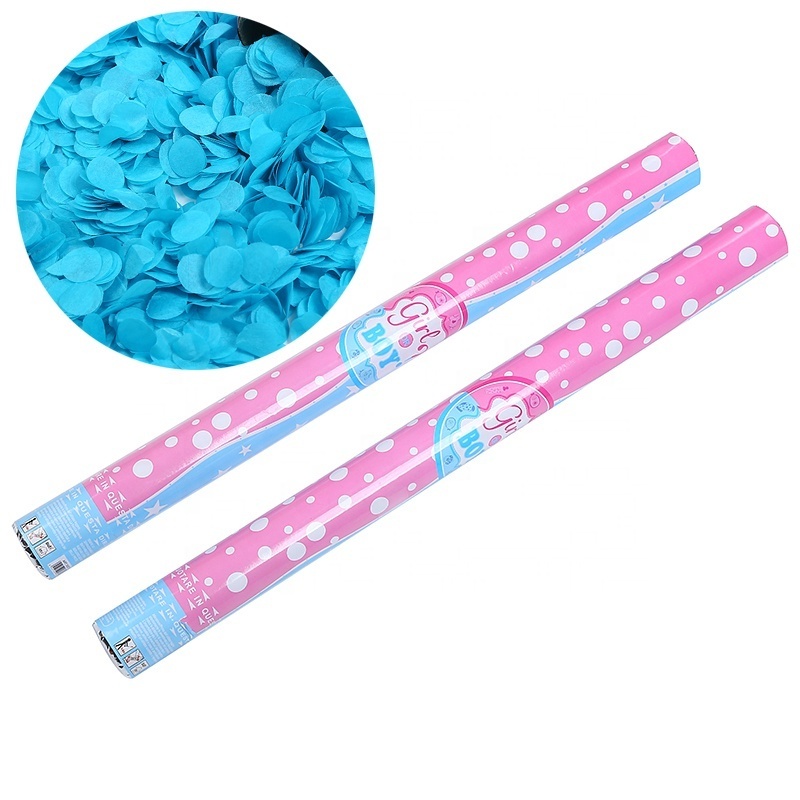 2022 latest customized Pink Blue safe and friendly confetti cannon for celebration party