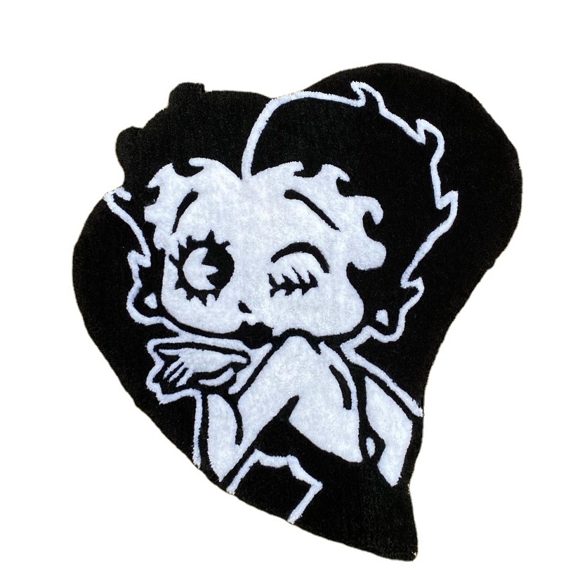 Factory Drop Shipping Custom Handmade Tufted Betty Boop  Rug Custom  Rug Luxury Tufted Designer Logo Carpet