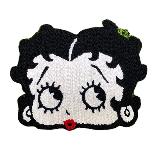 Factory Drop Shipping Custom Handmade Tufted Betty Boop  Rug Custom  Rug Luxury Tufted Designer Logo Carpet