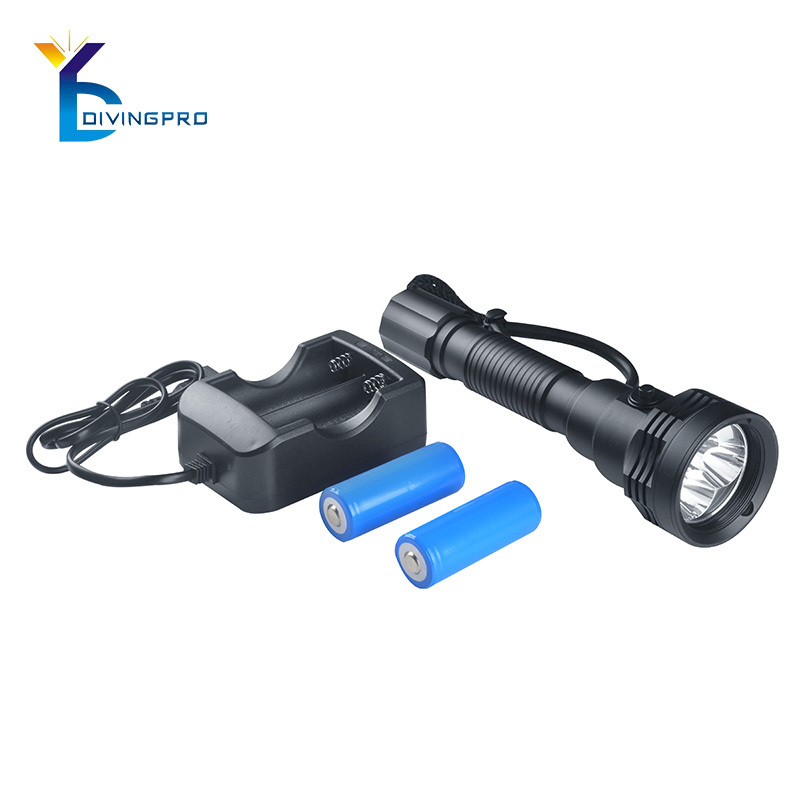 Rechargeable led scuba diving lights professional diving flashlight 6000 lumen