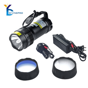 Hot Selle waterproof 5000LM rechargeable flashlight underwater canister diving light