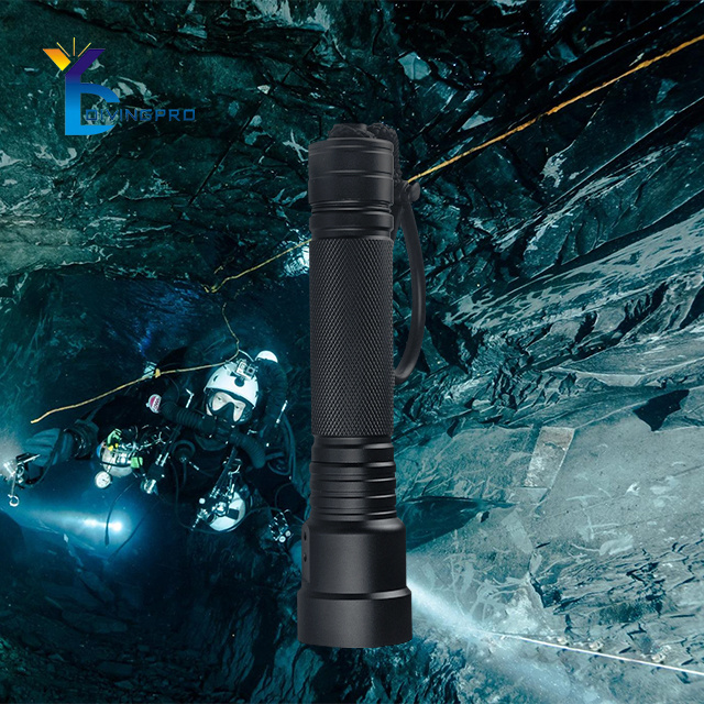 Aluminum  Dives light IP68 Waterproof 1000 Lumens Diving Light Underwater Flashlight 100M Rechargeable 26650 5000mAh Batter