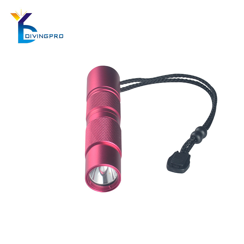 Magnetically controlled switch rechargeable diving torch led mini pocket color flashlight