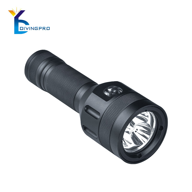 Underwater 100m 3LED diving flashlight 3500 lumens 21700 Scuba diving strobe light with torch