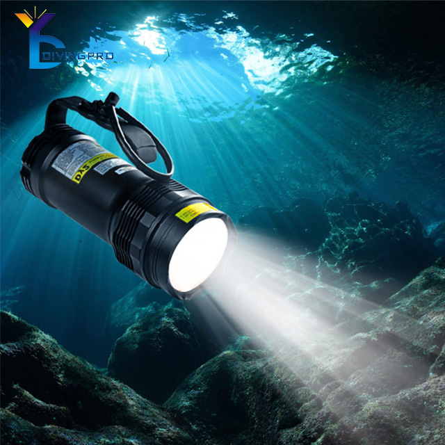 Professional IP68  Rechargeable HID Diving Flashlight 5000 Lumens Scuba Diving Torch