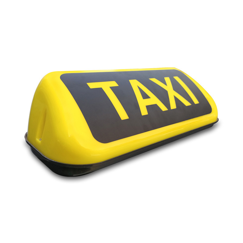 Waterproof Magnetic Base Yellow LED Car Cab Taxi Top Roof Sign Light Lamp Box/customized