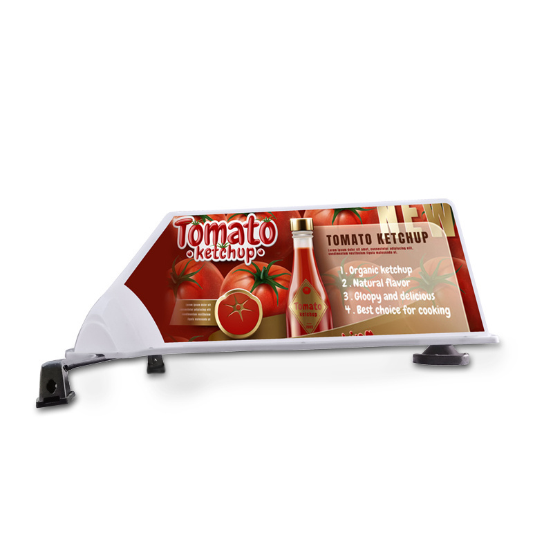 Food delivery car topper taxi top sign display roof top light box with CE