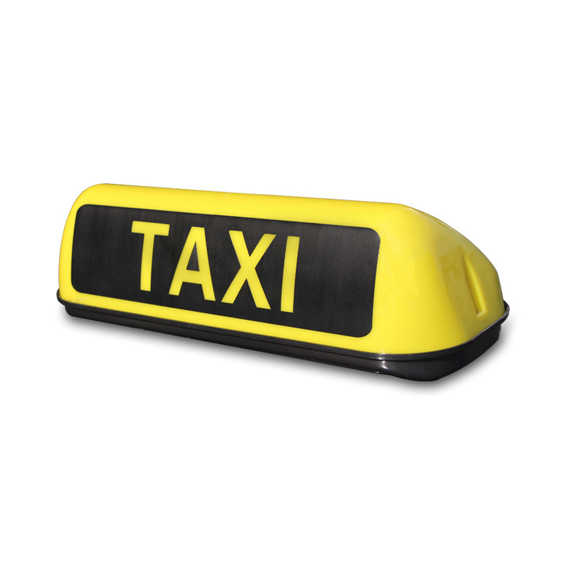 Waterproof Magnetic Base Yellow LED Car Cab Taxi Top Roof Sign Light Lamp Box/customized