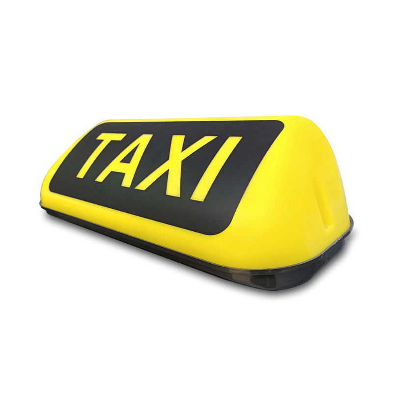 Waterproof Magnetic Base Yellow LED Car Cab Taxi Top Roof Sign Light Lamp Box/customized