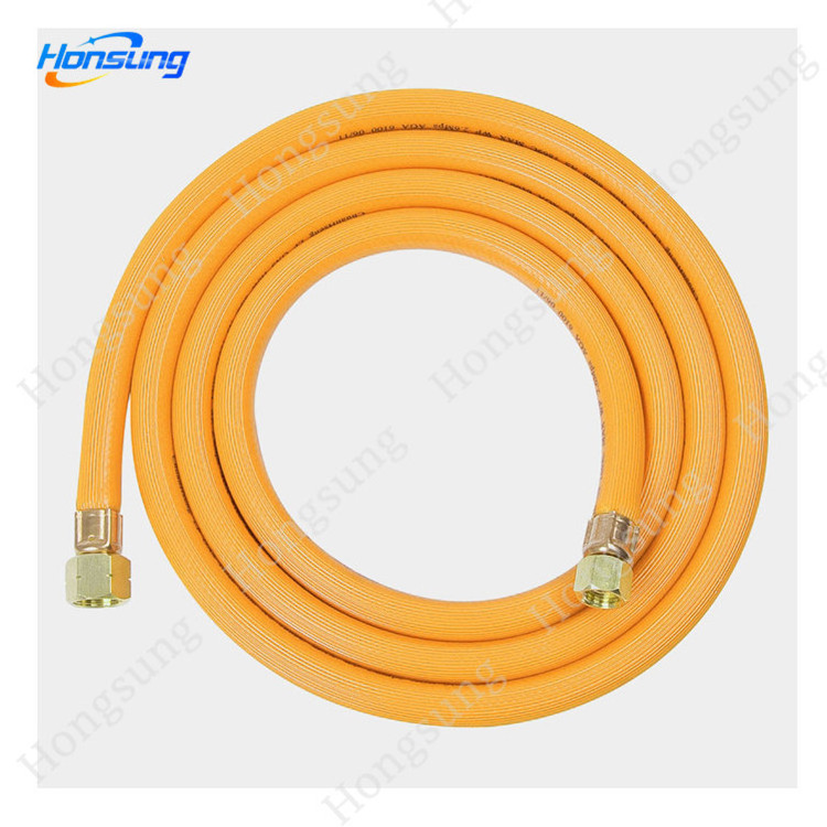 Commercial yellow cooker hose flexible lpg natural gas hose