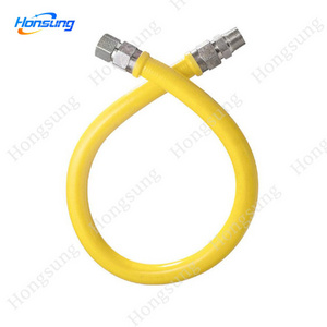 Commercial yellow cooker hose flexible lpg natural gas hose