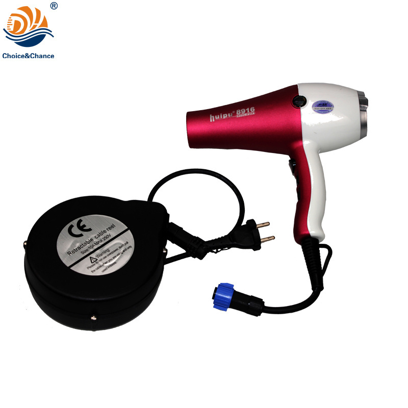 2/3 cores optional wholesale standard plug 4M retractable cord reel tangle free cord retractor special for salon hair dryer