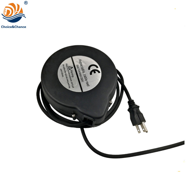 600-3000w electrical supply customize plug Automatic Retractable Cord Reel Power Cable Retractor