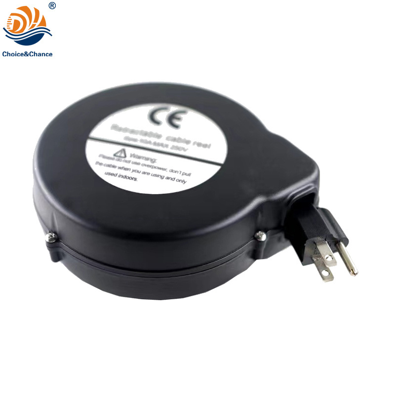 600-3000w electrical supply customize plug Automatic Retractable Cord Reel Power Cable Retractor