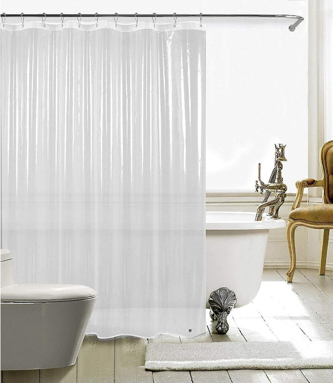 Shower curtain liner with magnet peva transparent shower curtains