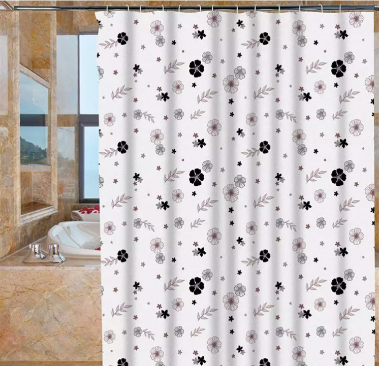 Bathroom PEVA curtains plastic with designs unique shower curtain from Jiaguan supplier