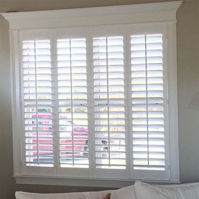 Factory Wholesale Plantation Shutters Jaslousie louver Windows Basswood Wood plantation shutters direct from china